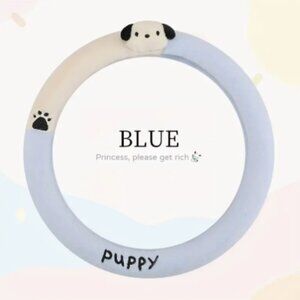 Plush Puppy Dog Car Steering Wheel Cover